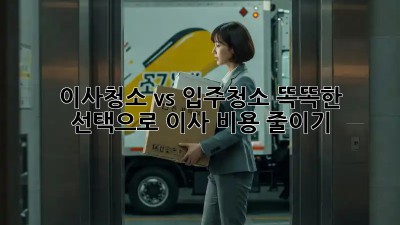 이사청소 vs 입주청소: 똑똑한 선택으로 이사 비용 줄이기!